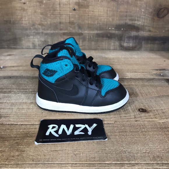 Jordan Other - Nike Air Jordan 1 Retro High Black Rio Teal
